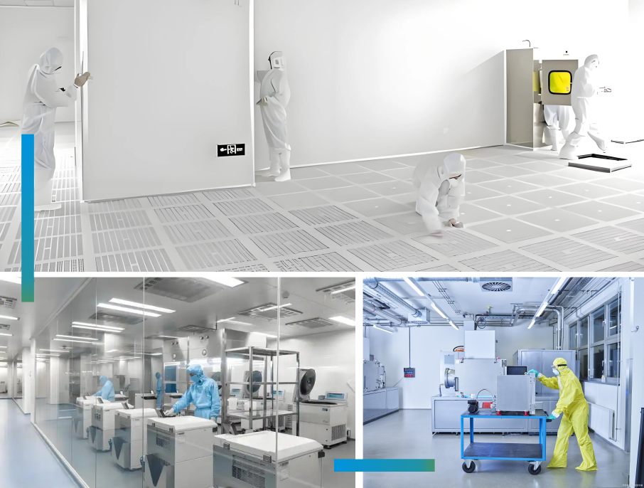 Huahong All‑steel PVC Anti‑static Flooring for Class 1,000 Cleanrooms and Data Centers